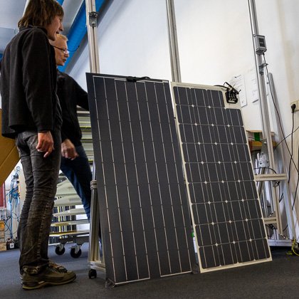 Solarmodul Qualitätskontrolle Leistungstest