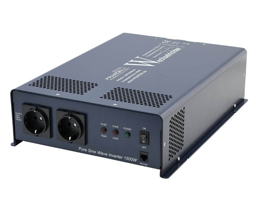 1500W (1800W) Fraron Wechselrichter 24V mit FI-Schalter SWI1800W24V Fraron Sinus Inverter für 24V