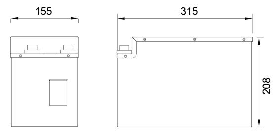 105Ah auf 24V Lithiumbatterie von BullTron Abmessungen