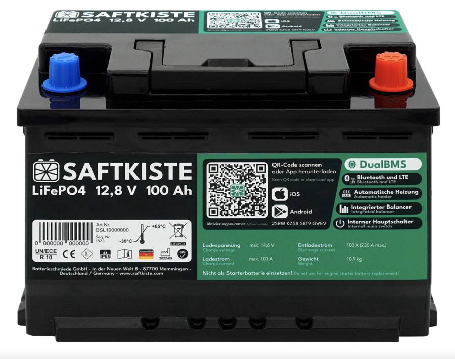 Saftkiste 300Ah LiFePO4 Lithium Batterie Wohnmobil DualBMS mit App