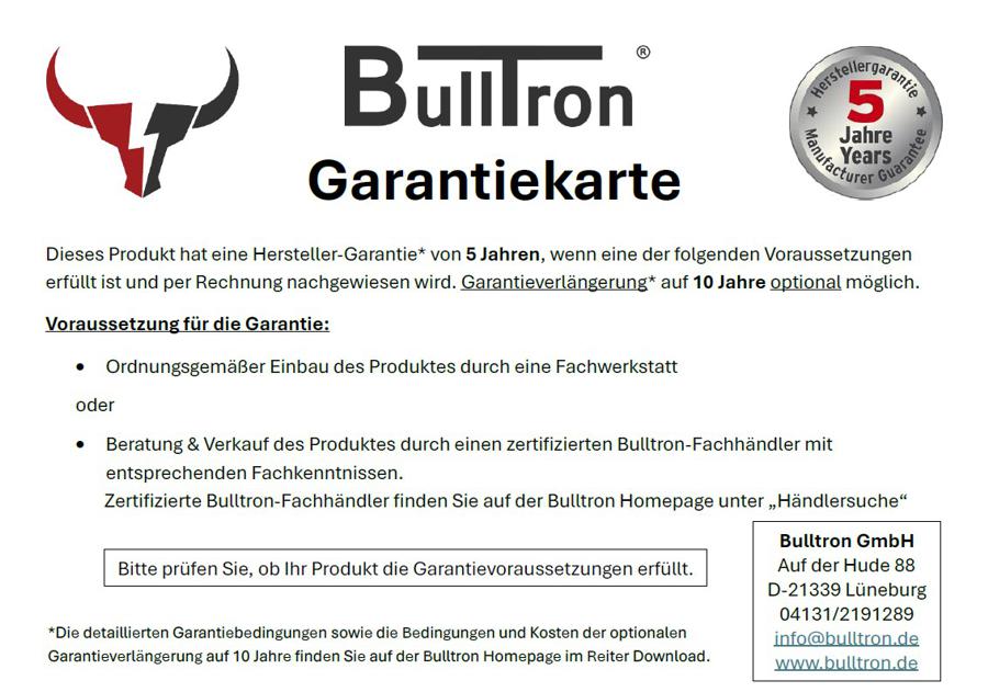 Garantie Bullron LiFepo4
