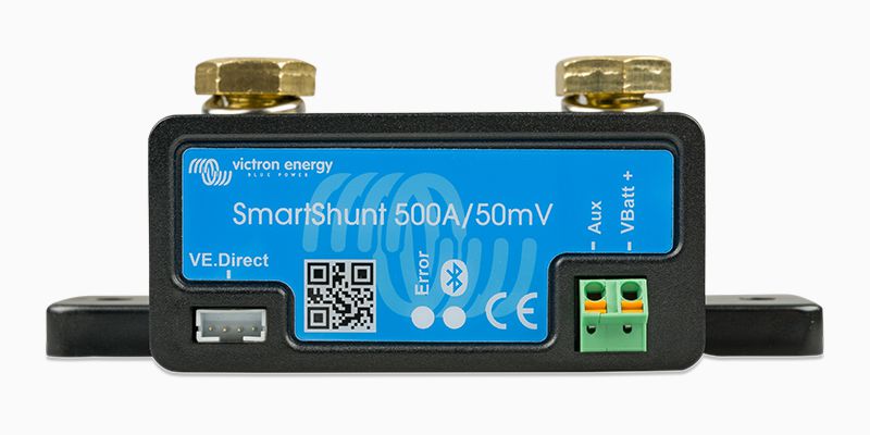 SmartShunt von der Seite mit Aschlüssen un ve.direct