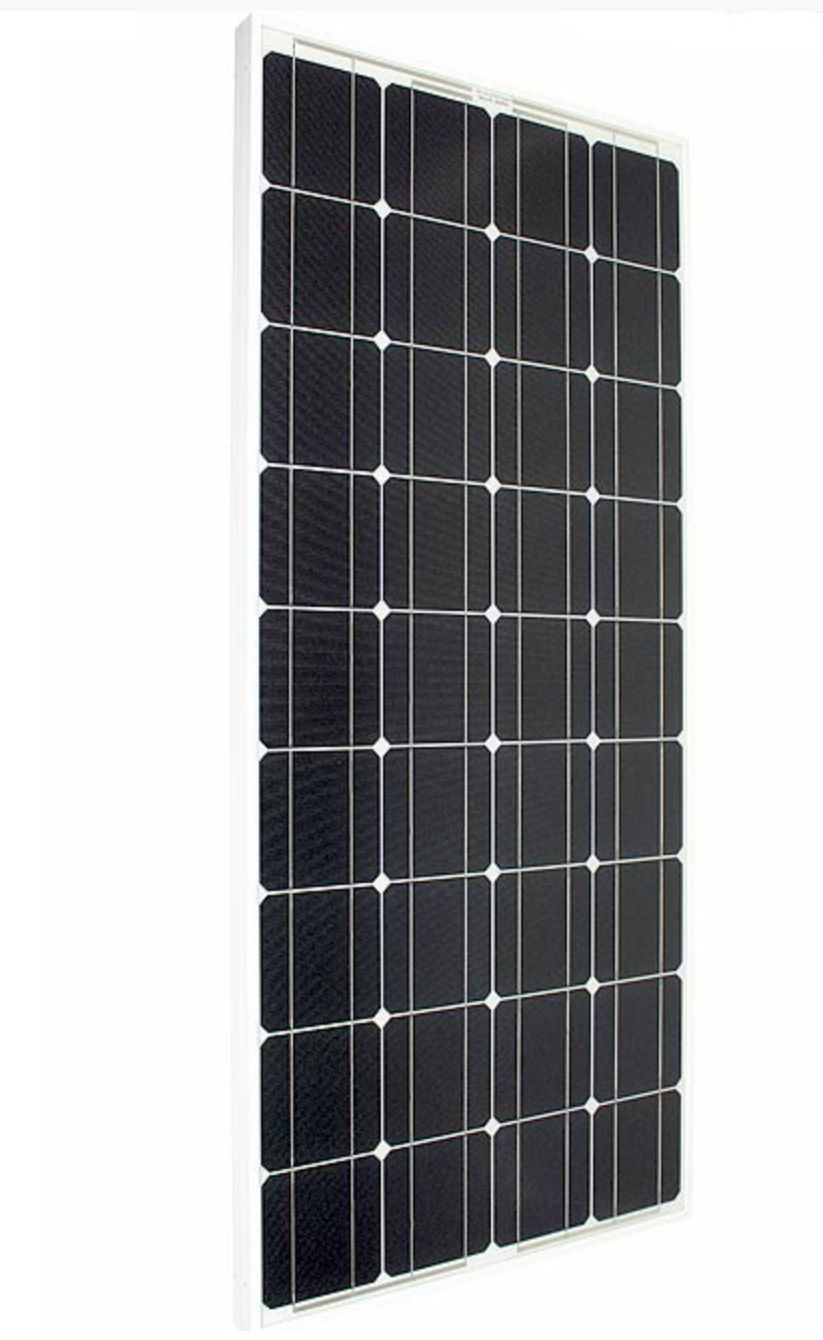 Solarmodul mit 100Wp 12V weiss