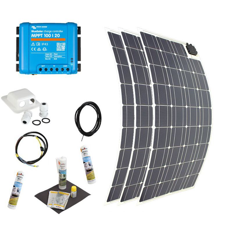 300Wp Solarset für Wohnmobile mit biegsamen Solarmodulen