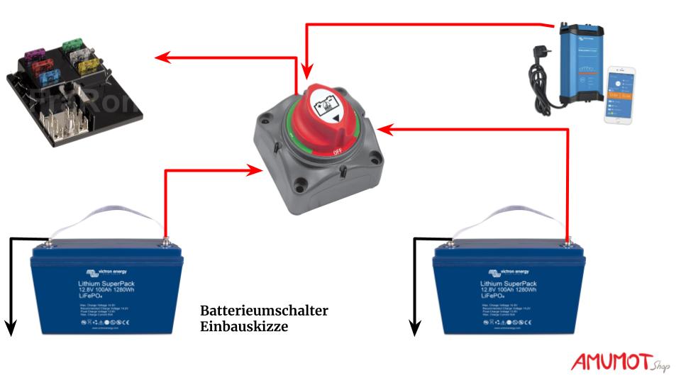 Natoknochen 1000A 2-polig Batterie Trennschalter Hauptschalter Not