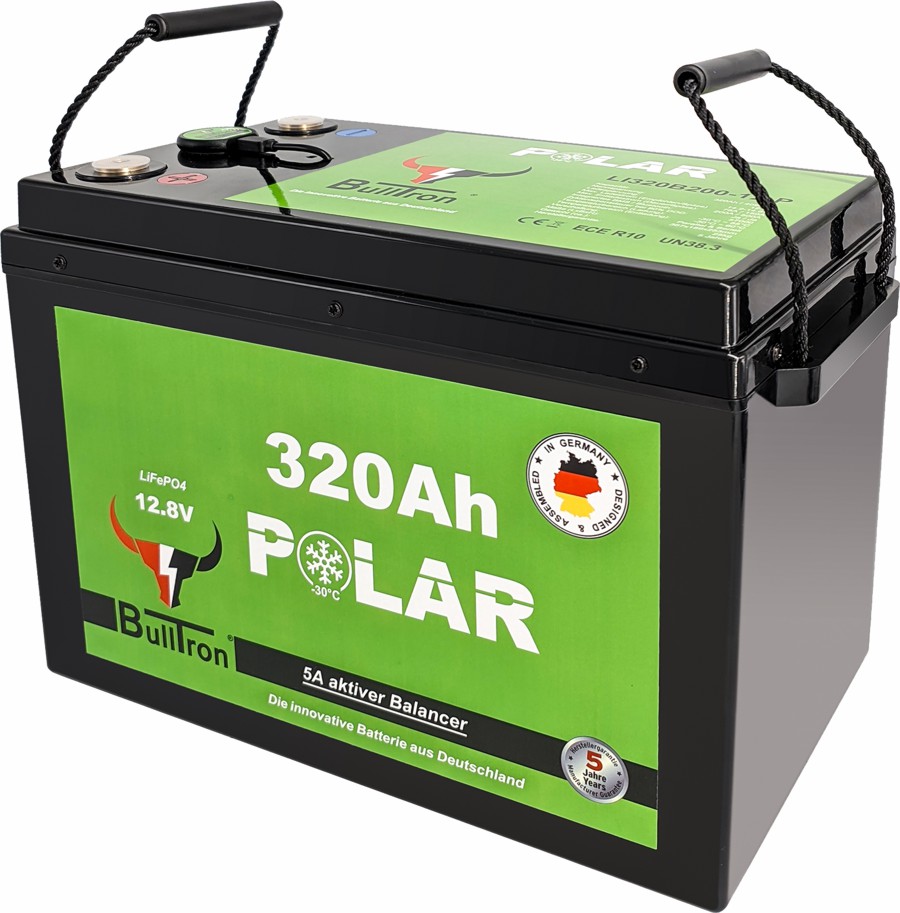 320Ah POLAR | 12V BullTron LiFePO4 | BMS + Bluetooth + Heizung