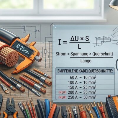 Batteriekabel Querschnitt berechnen: Kabelrechner für 12V Batterie Kabel